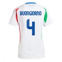 Camiseta Italia Alessandro Buongiorno #4 Segunda Equipación Replica Eurocopa 2024 para mujer mangas cortas
